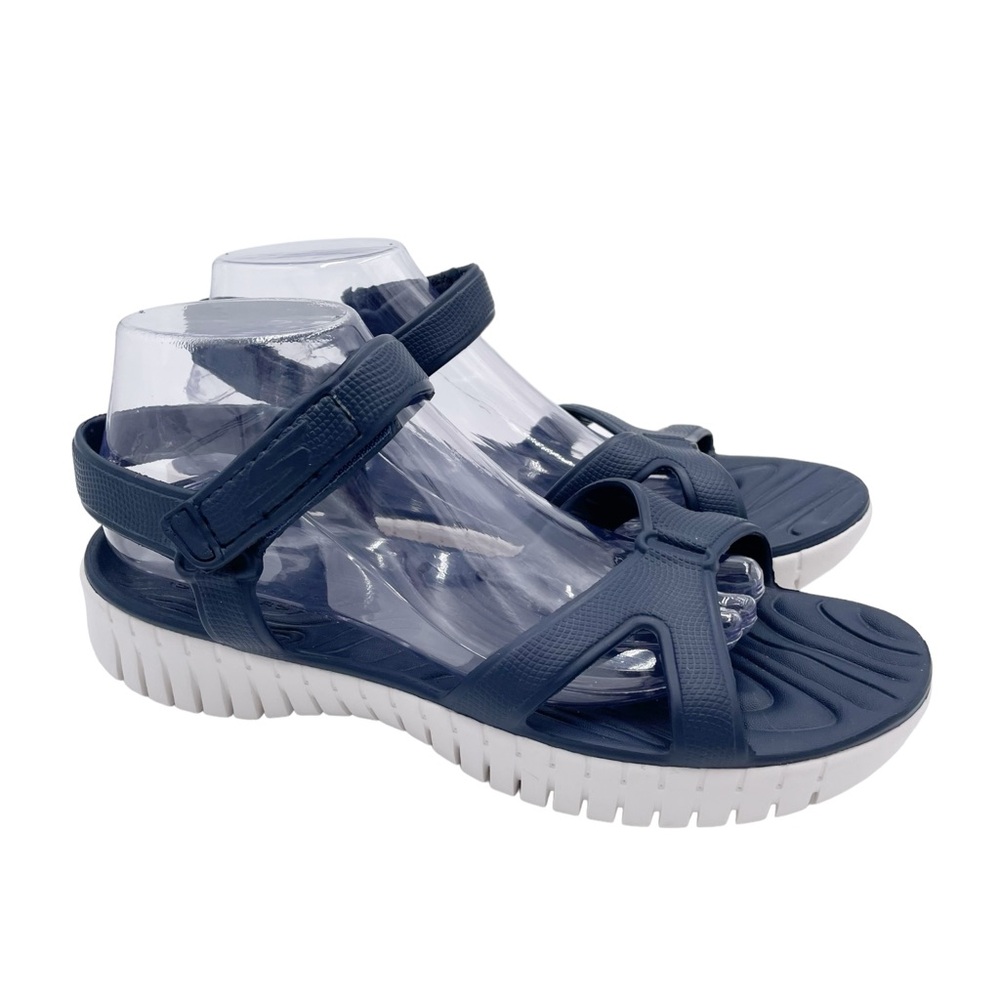 Skecher's Cali Gear Go Walk Smart Aloha Sandals Navy Blue Women's Size 10